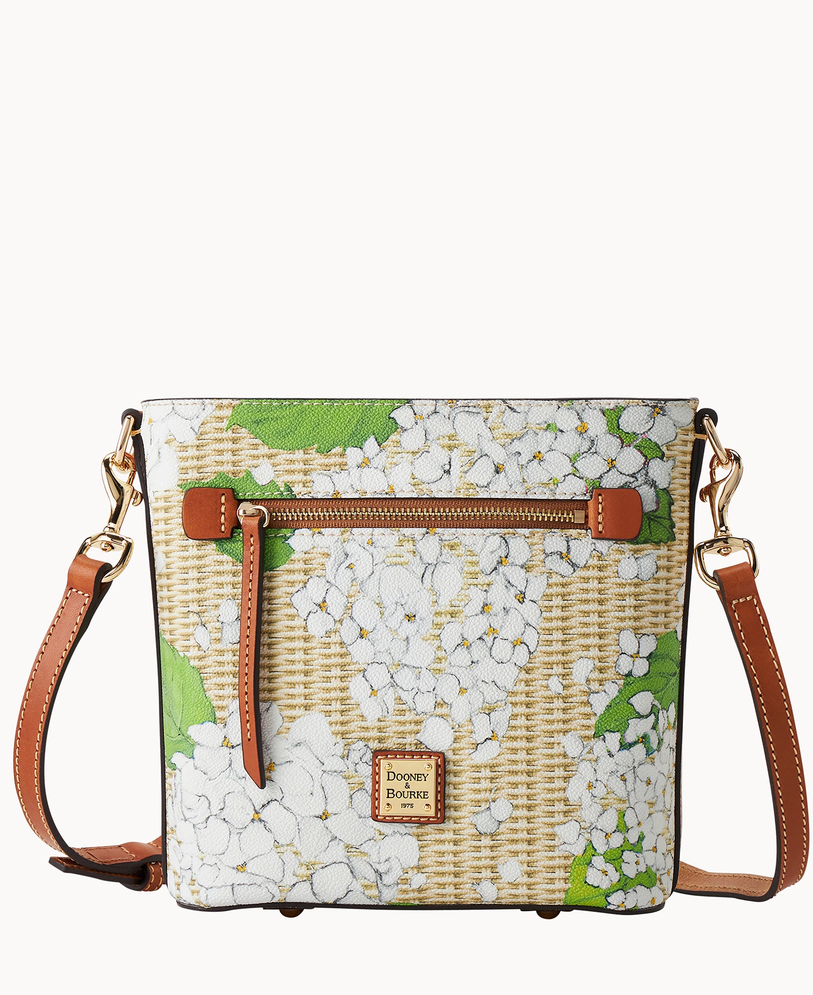 Hydrangea Basketweave Small Zip Crossbody - Image 9