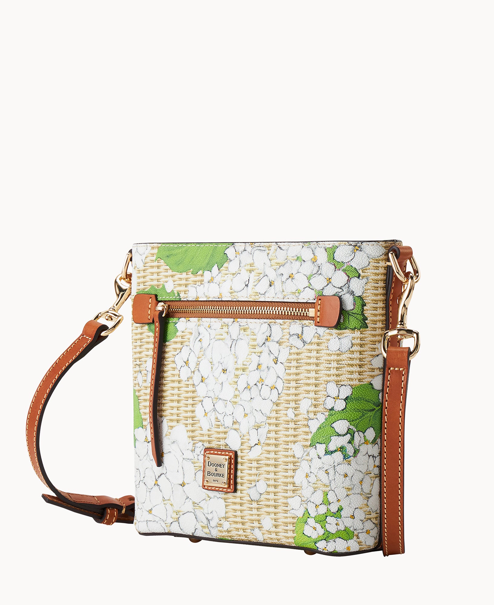 Hydrangea Basketweave Small Zip Crossbody - Image 10