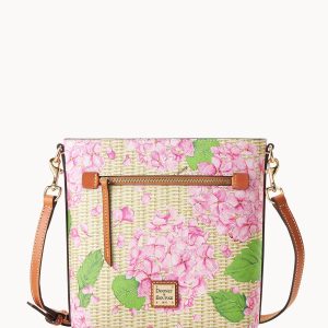 Hydrangea Basketweave Zip Crossbody