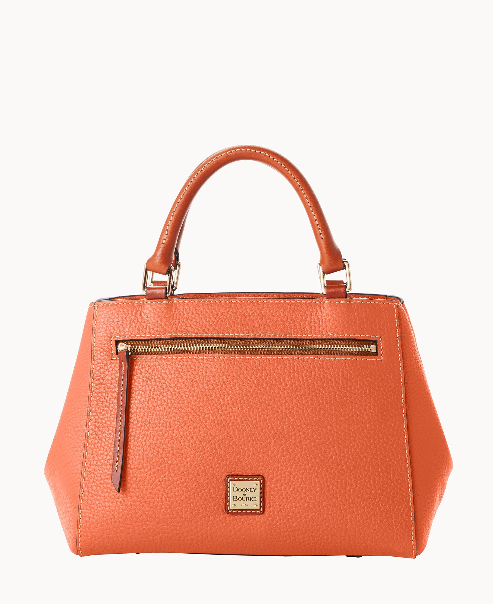 Pebble Grain Small Zip Satchel - Image 16