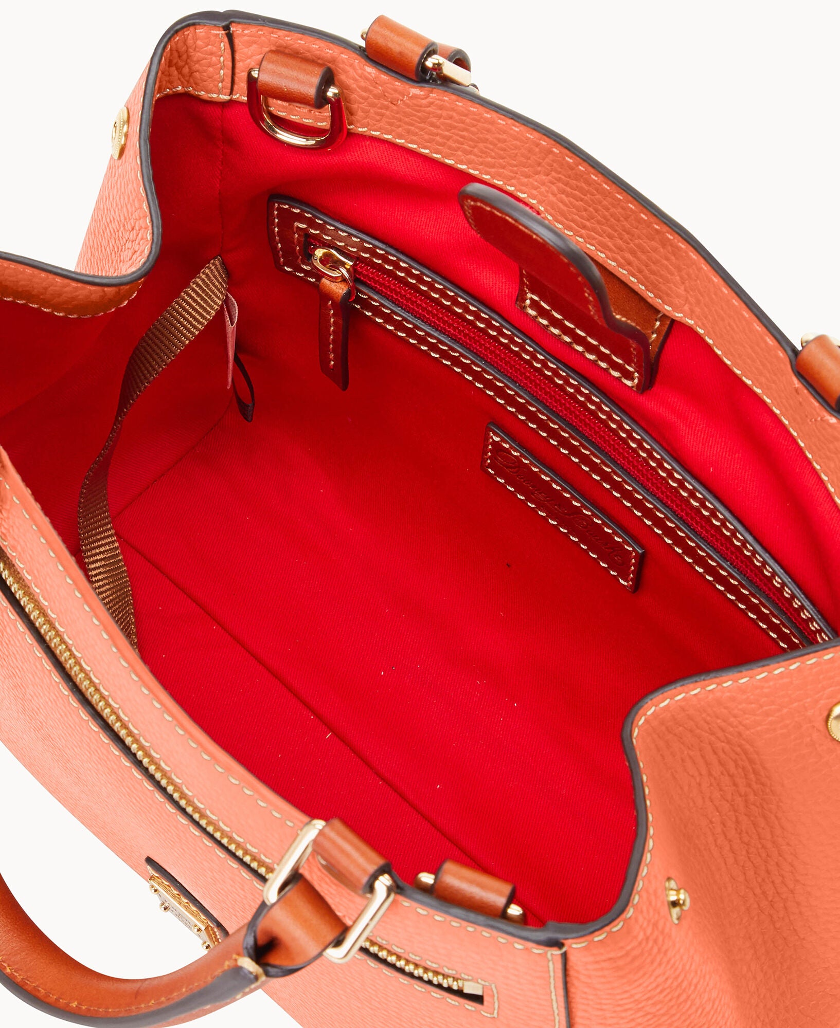 Pebble Grain Small Zip Satchel - Image 18