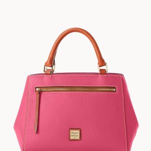 Pebble Grain Small Zip Satchel