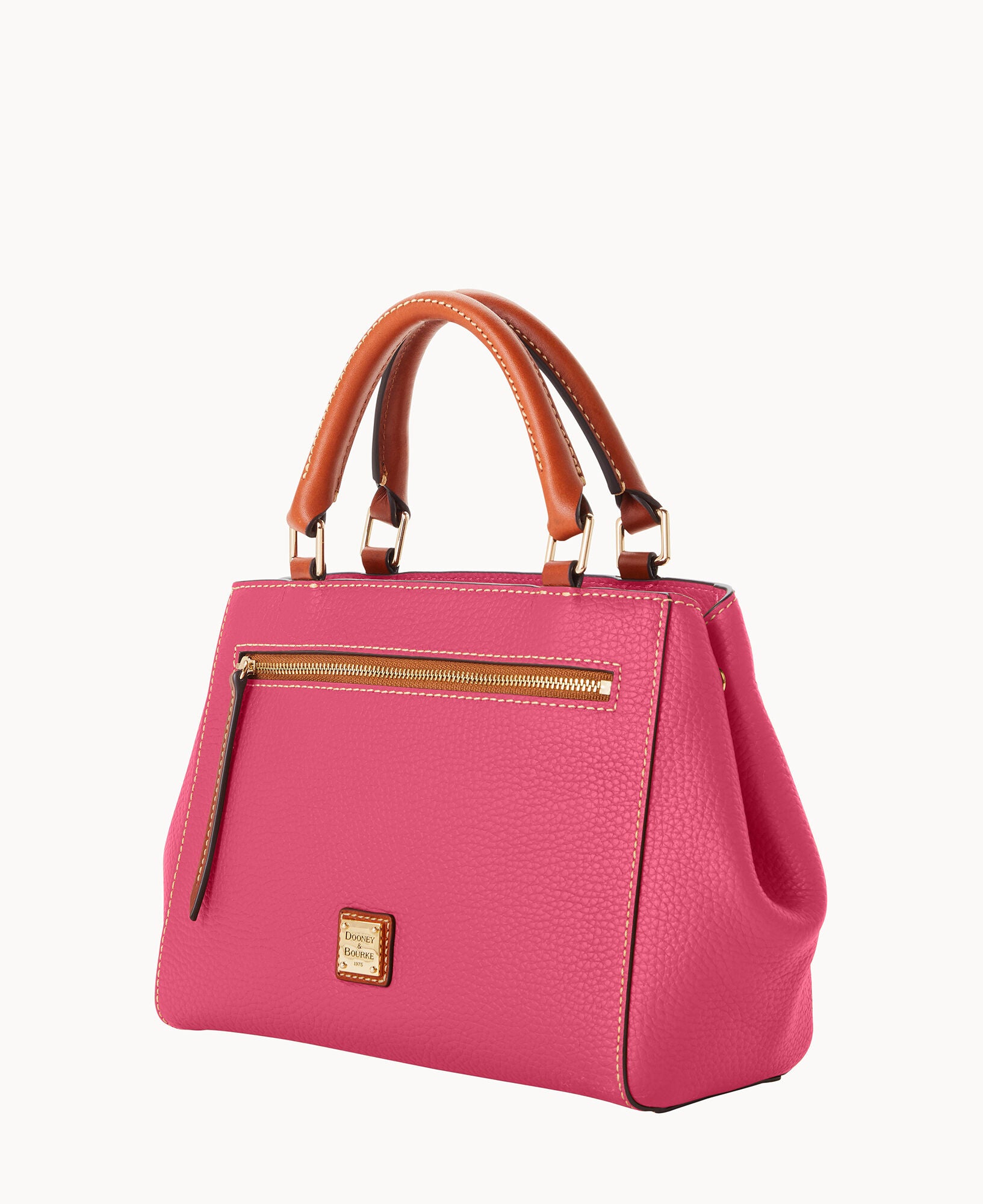Pebble Grain Small Zip Satchel - Image 2