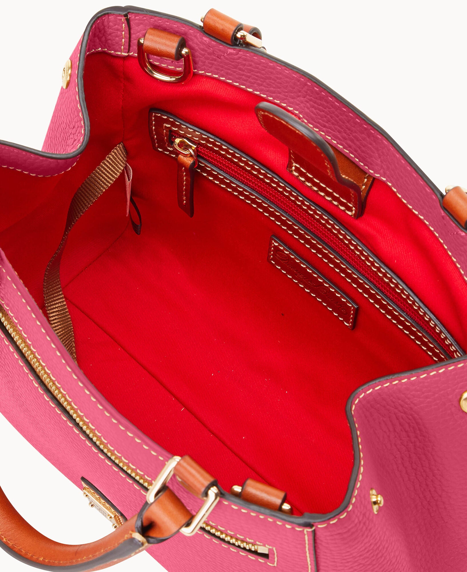 Pebble Grain Small Zip Satchel - Image 3