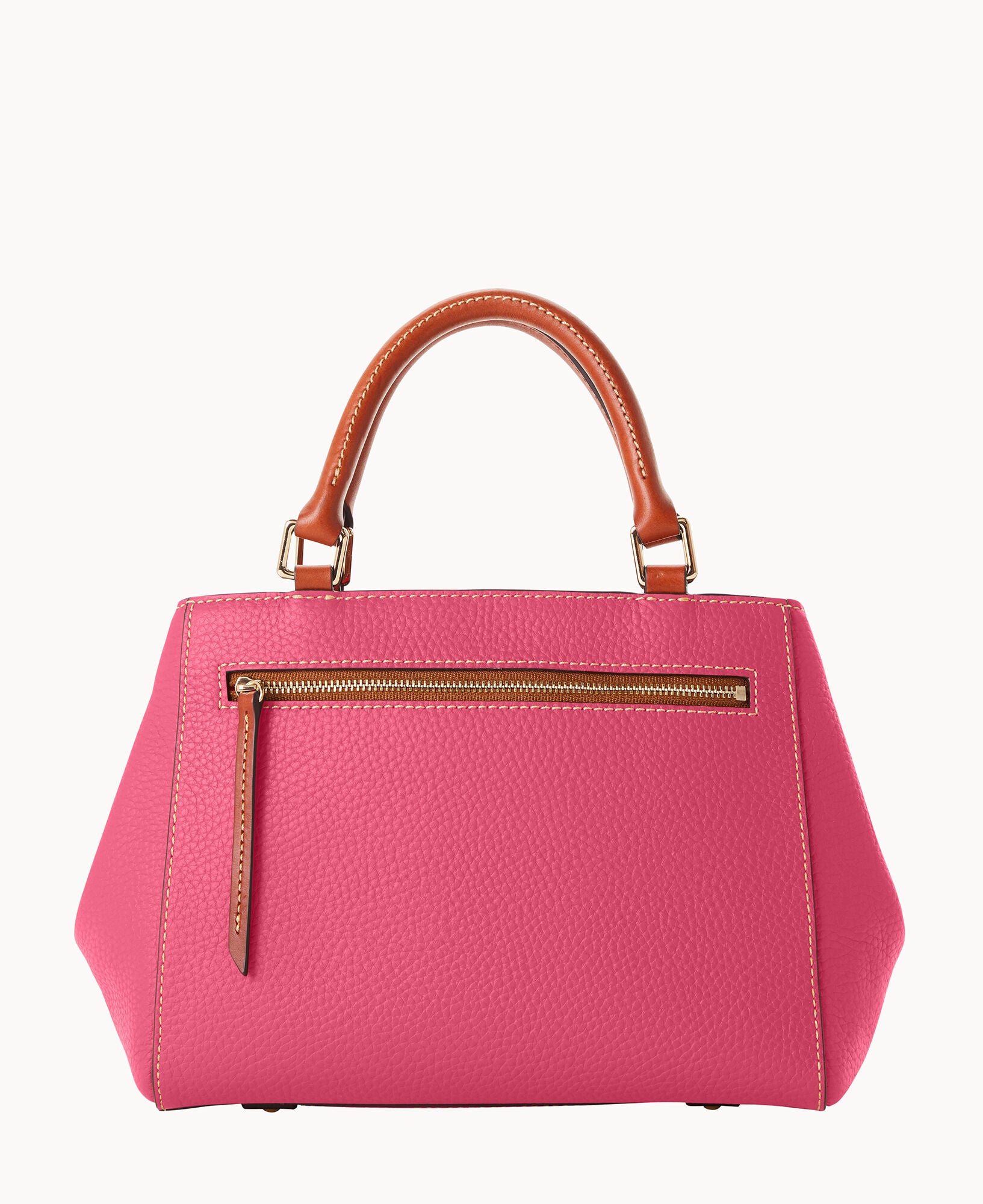 Pebble Grain Small Zip Satchel - Image 4