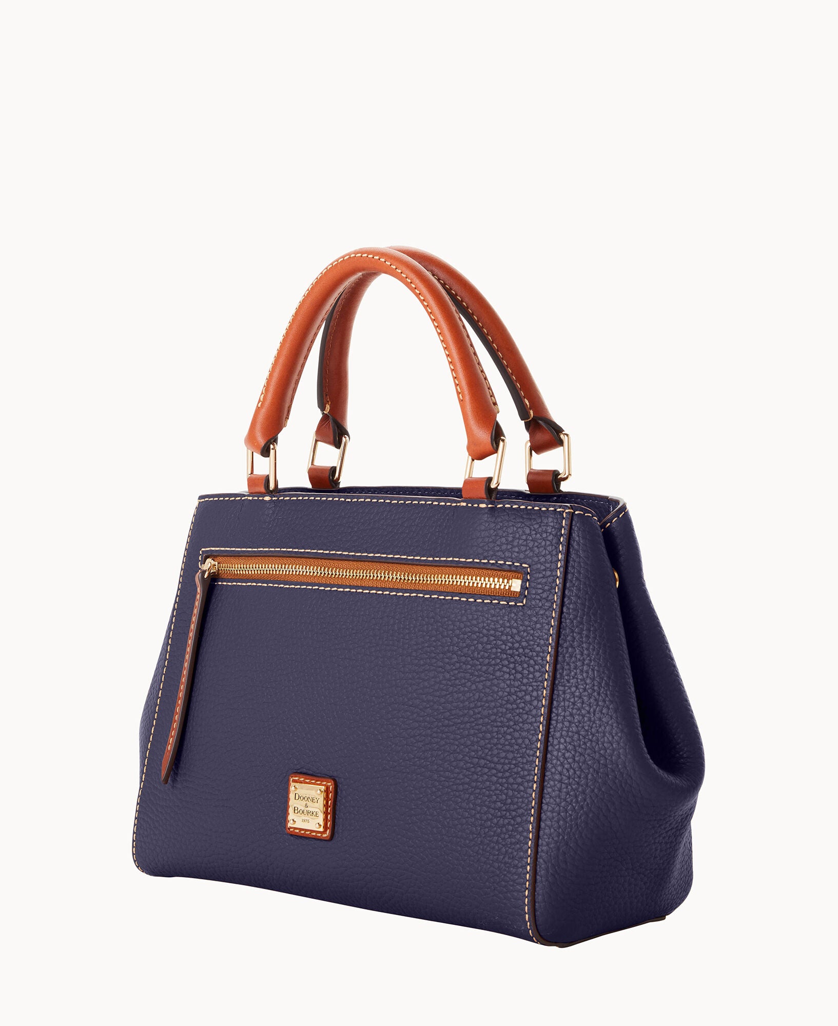 Pebble Grain Small Zip Satchel - Image 12