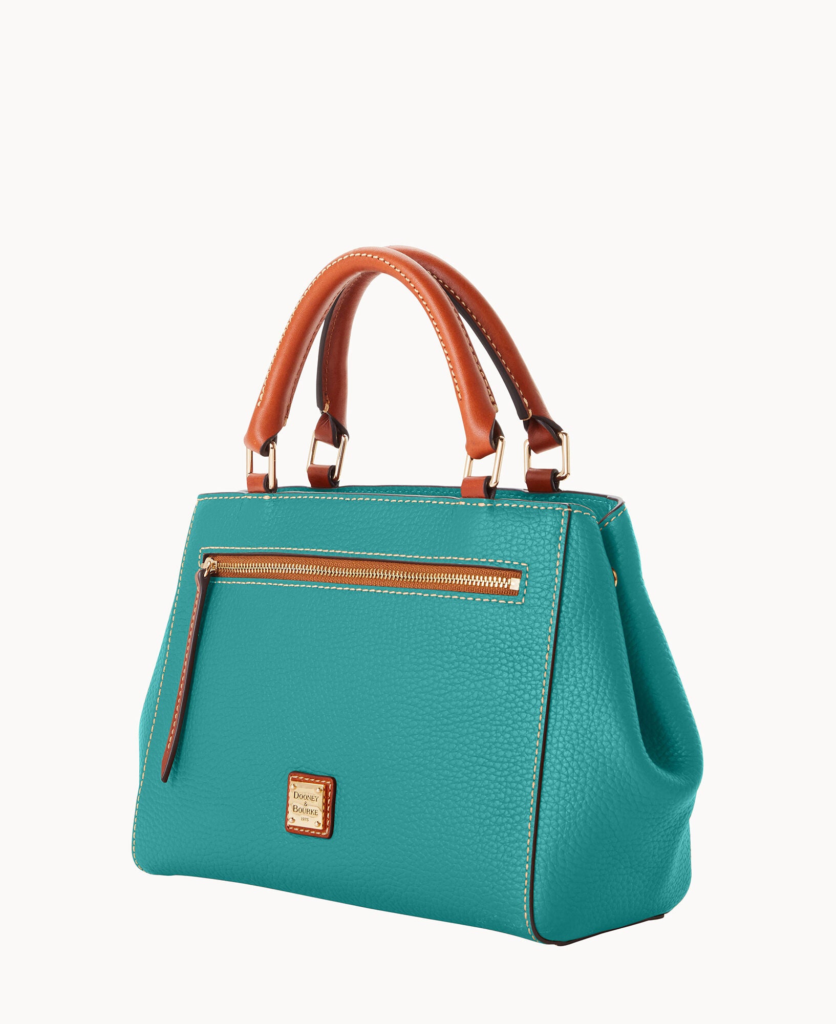 Pebble Grain Small Zip Satchel - Image 7
