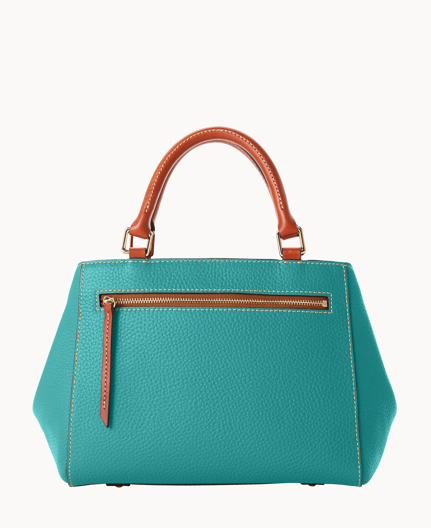 Pebble Grain Small Zip Satchel - Image 9