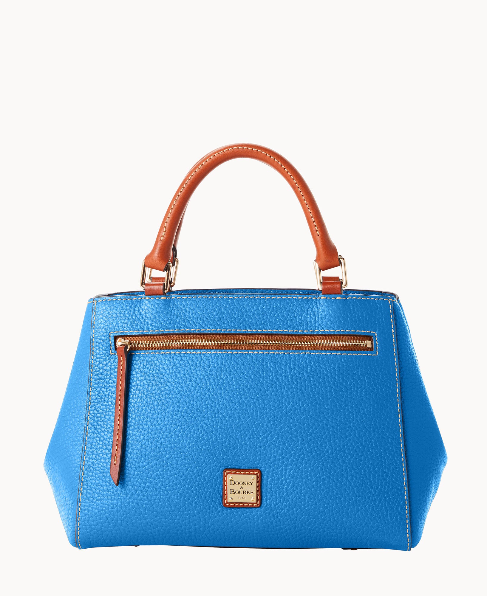 Pebble Grain Small Zip Satchel - Image 26