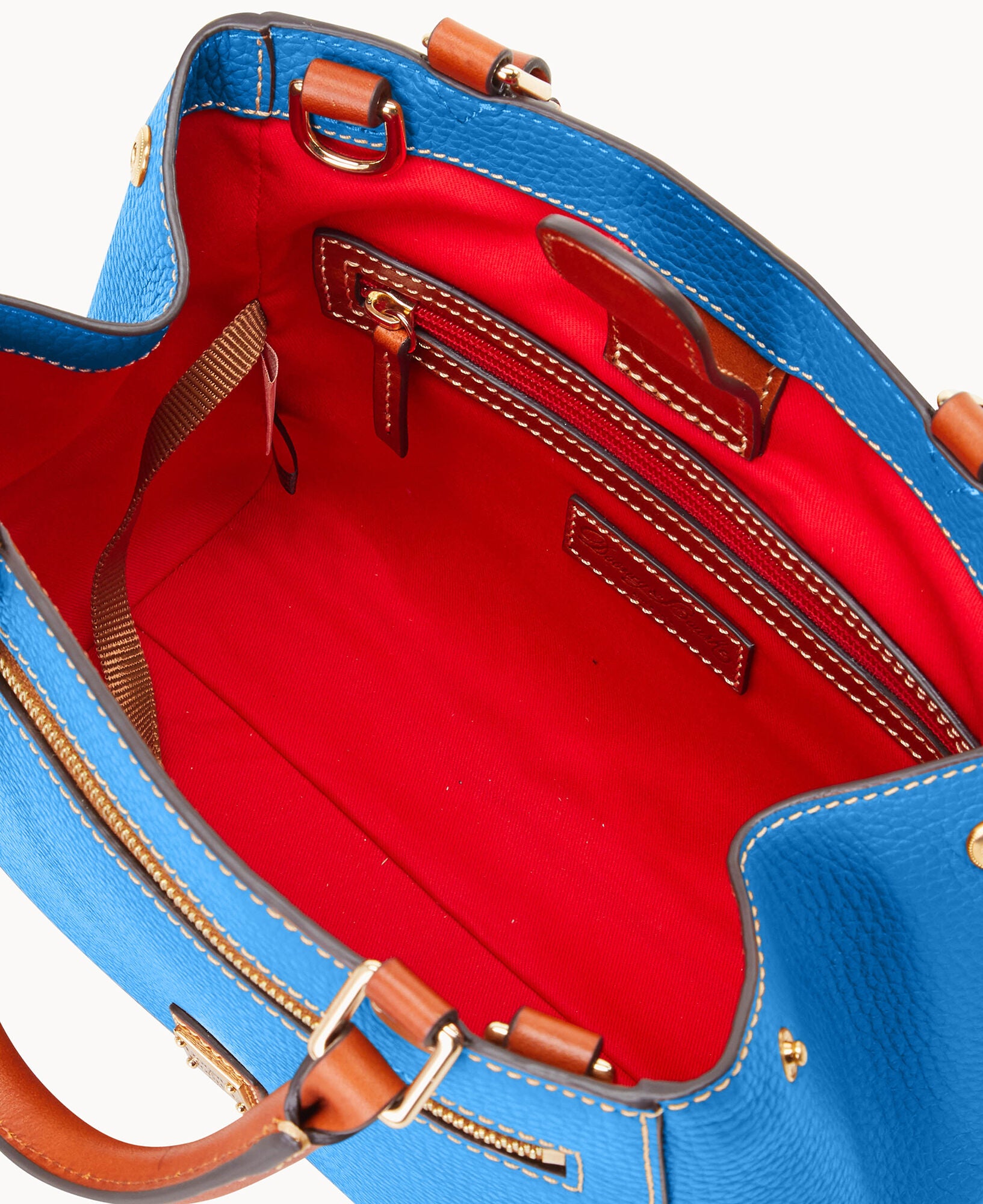 Pebble Grain Small Zip Satchel - Image 28