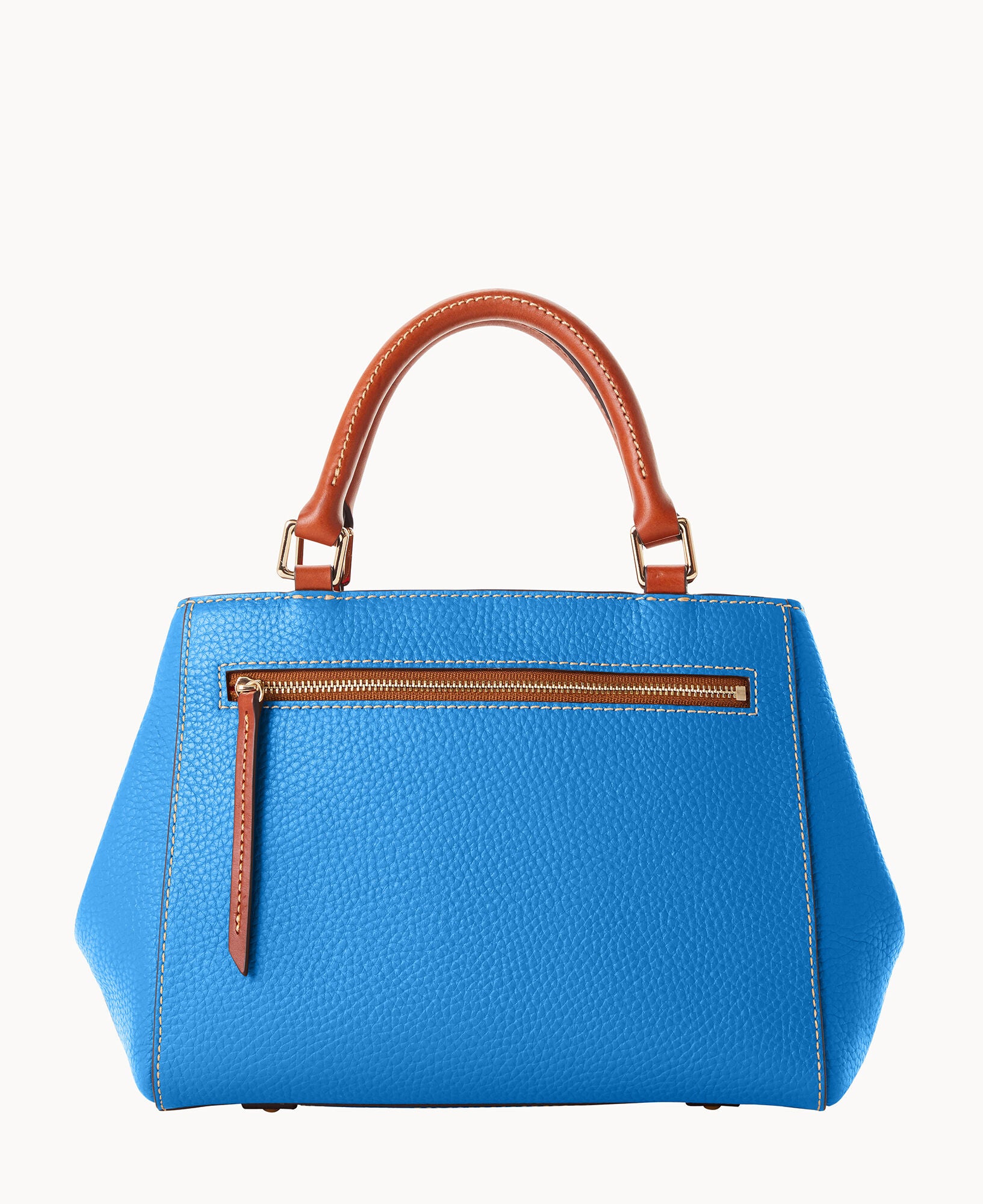 Pebble Grain Small Zip Satchel - Image 29