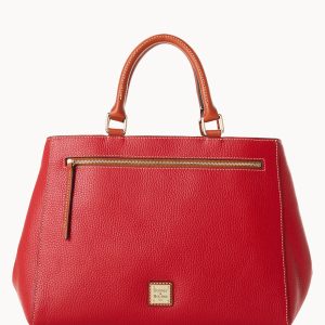 Pebble Grain Zip Satchel