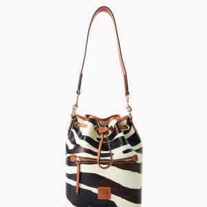 Zebra Leather Drawstring