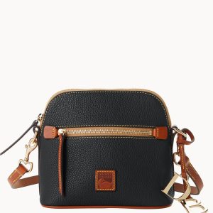 Pebble Grain Domed Crossbody