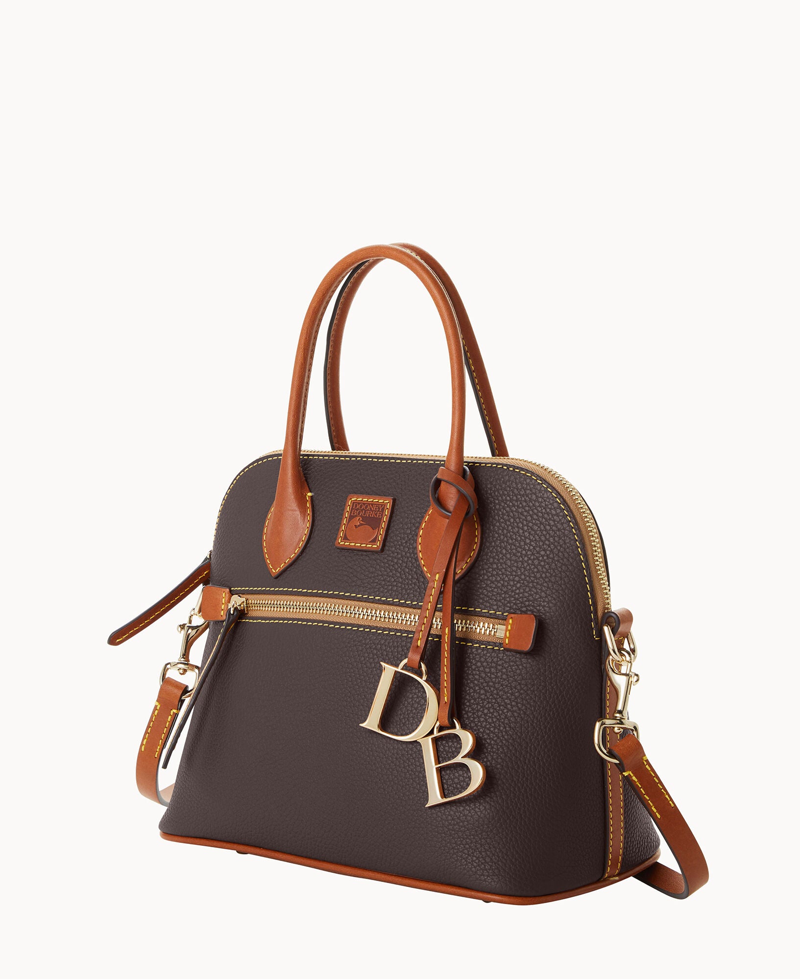 Pebble Grain Domed Satchel - Image 11