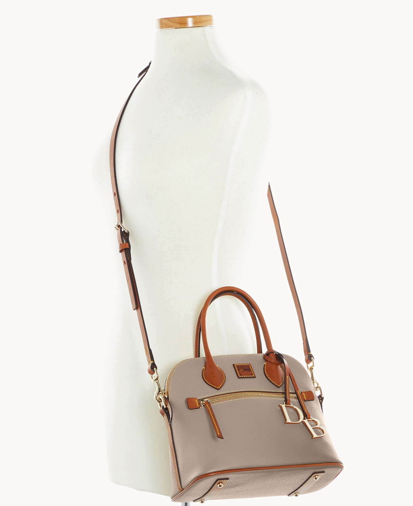 Pebble Grain Domed Satchel - Image 10