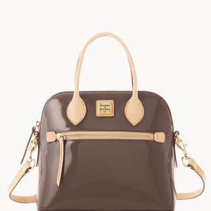 Patent Domed Satchel