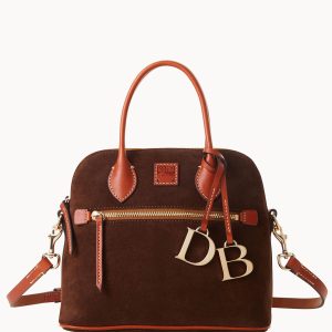 Suede Domed Satchel