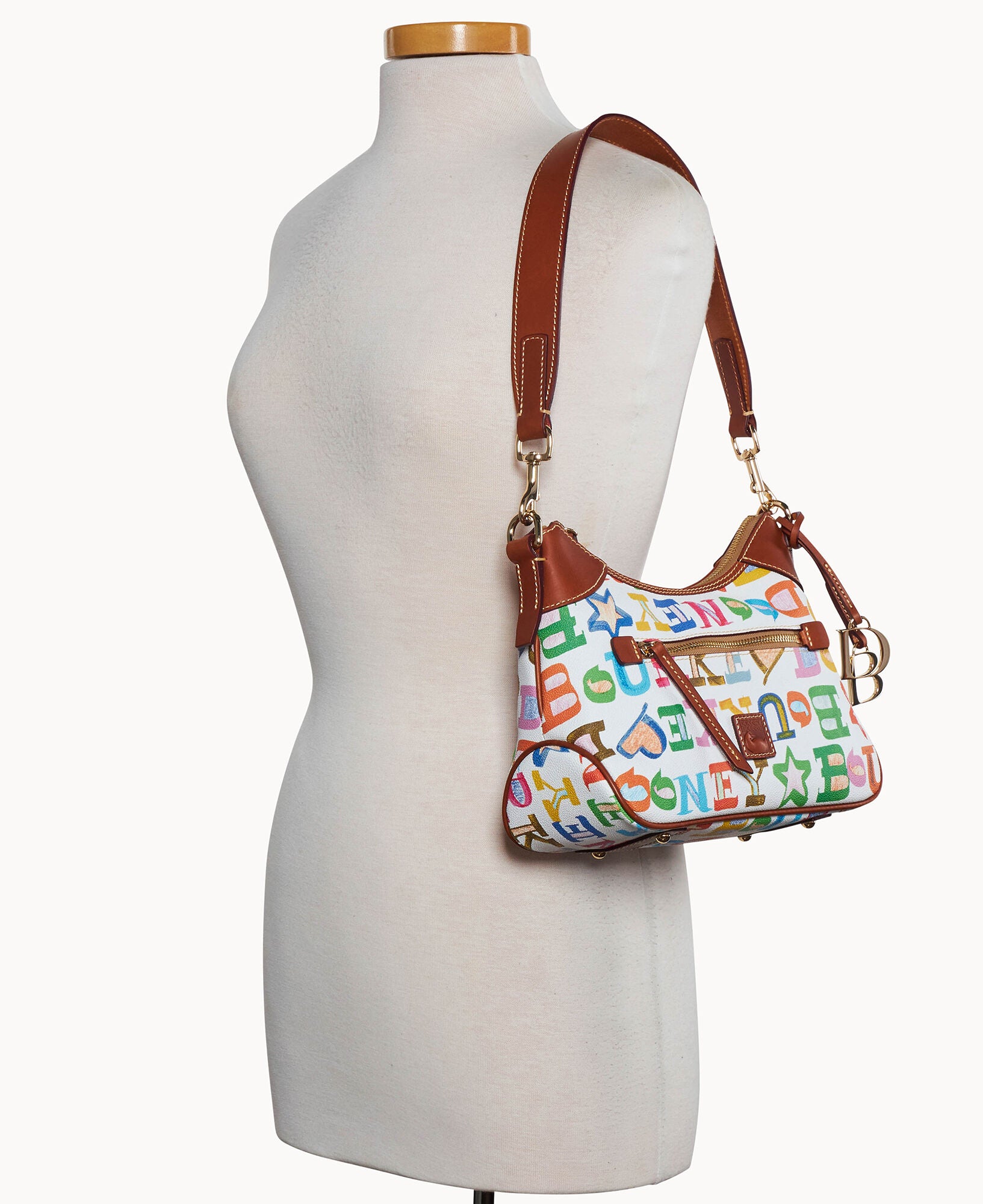 Doodle II Coated Cotton Small Hobo - Image 12