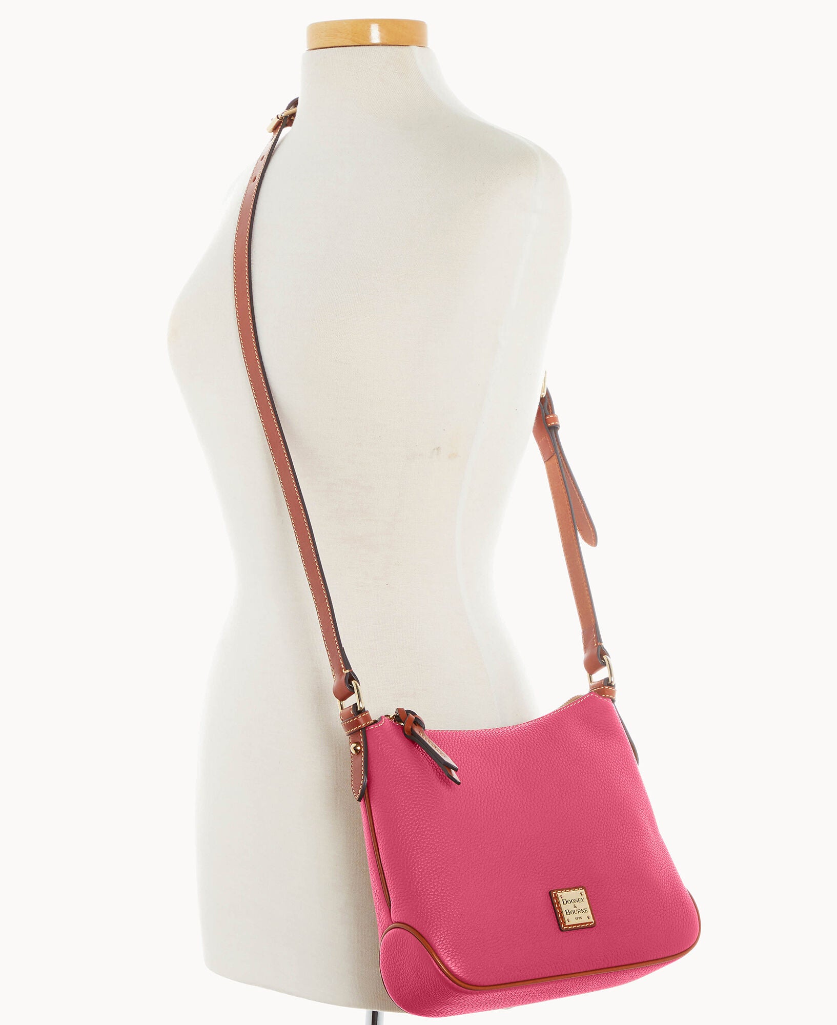 Pebble Grain Crossbody Hobo - Image 17