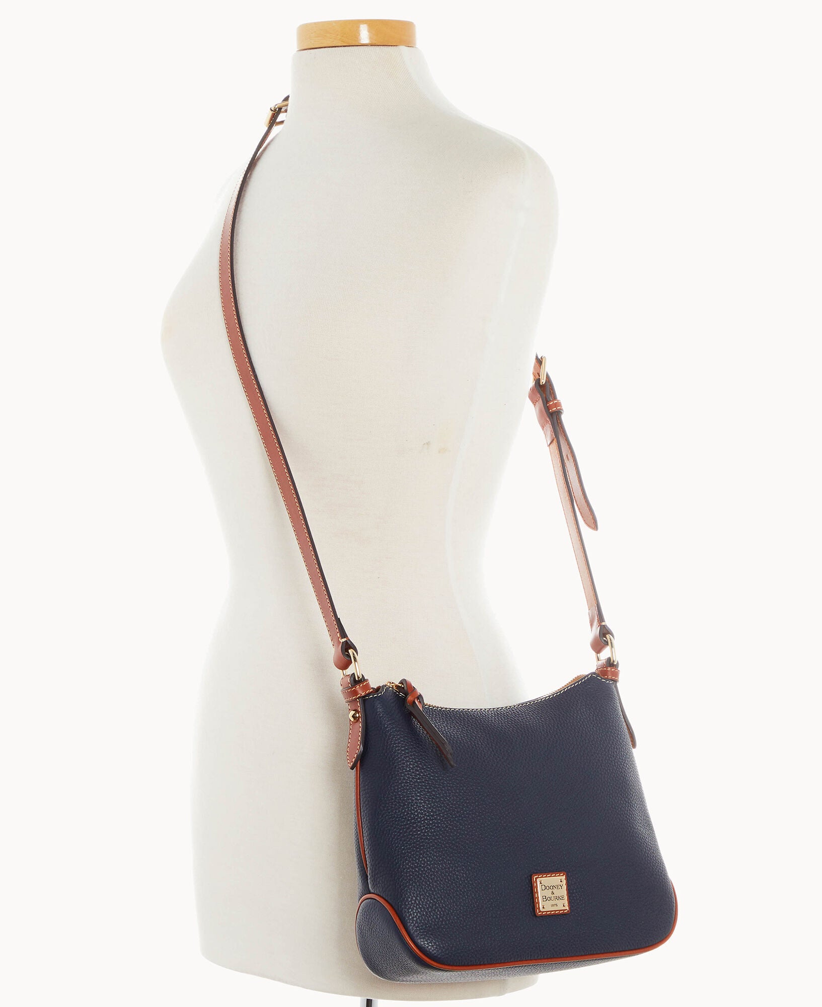Pebble Grain Crossbody Hobo - Image 5