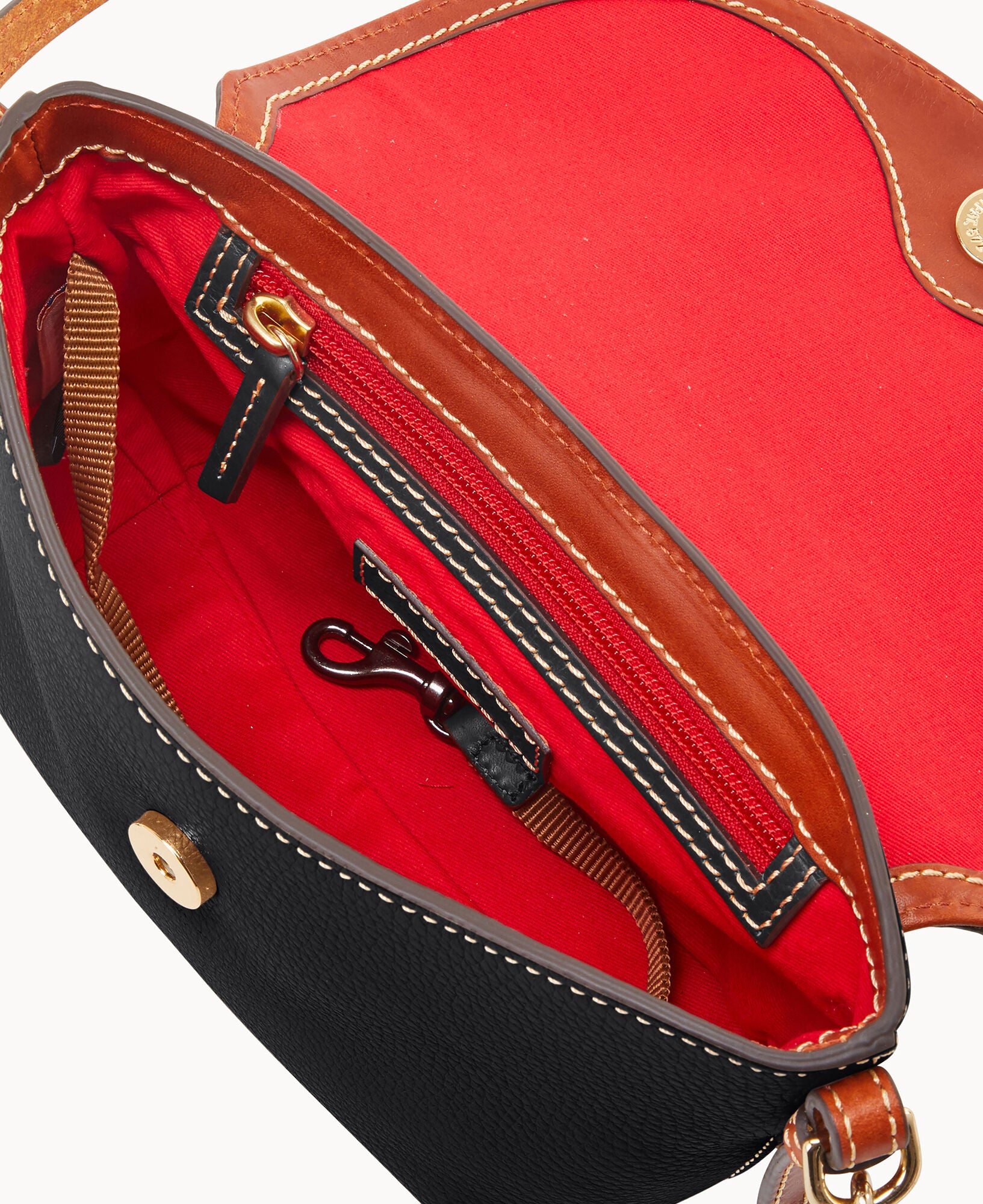 Pebble Grain Crossbody Saddle Bag - Image 11