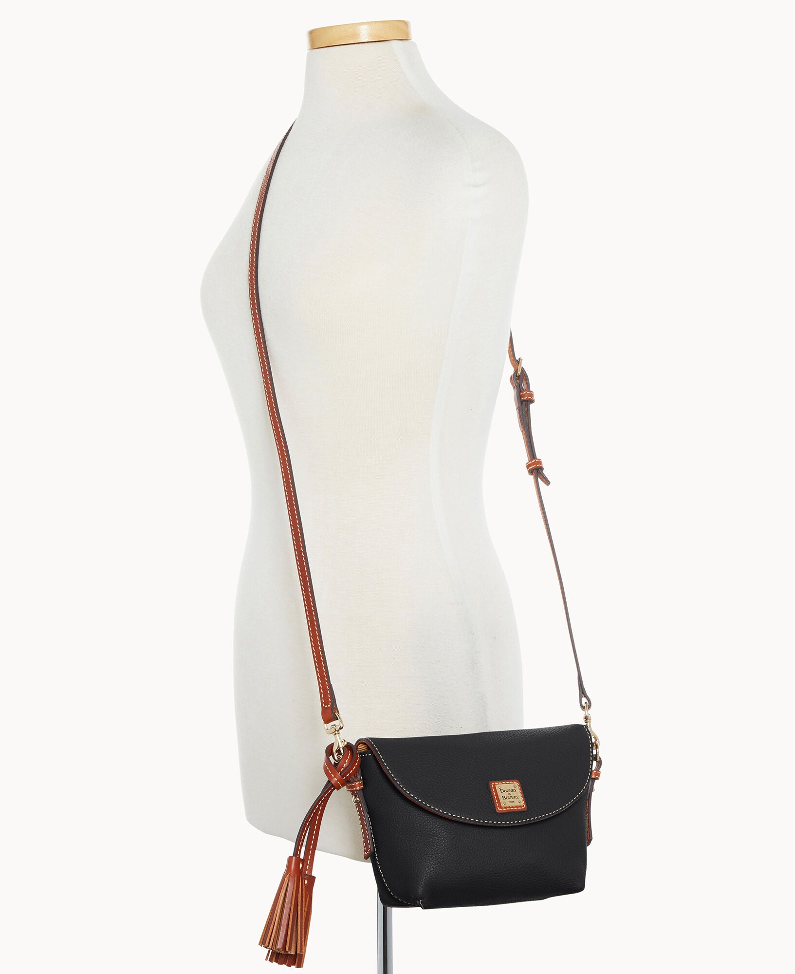 Pebble Grain Crossbody Saddle Bag - Image 12