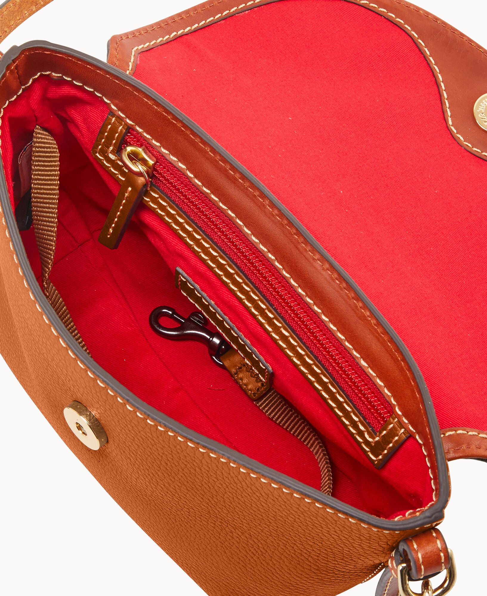 Pebble Grain Crossbody Saddle Bag - Image 7