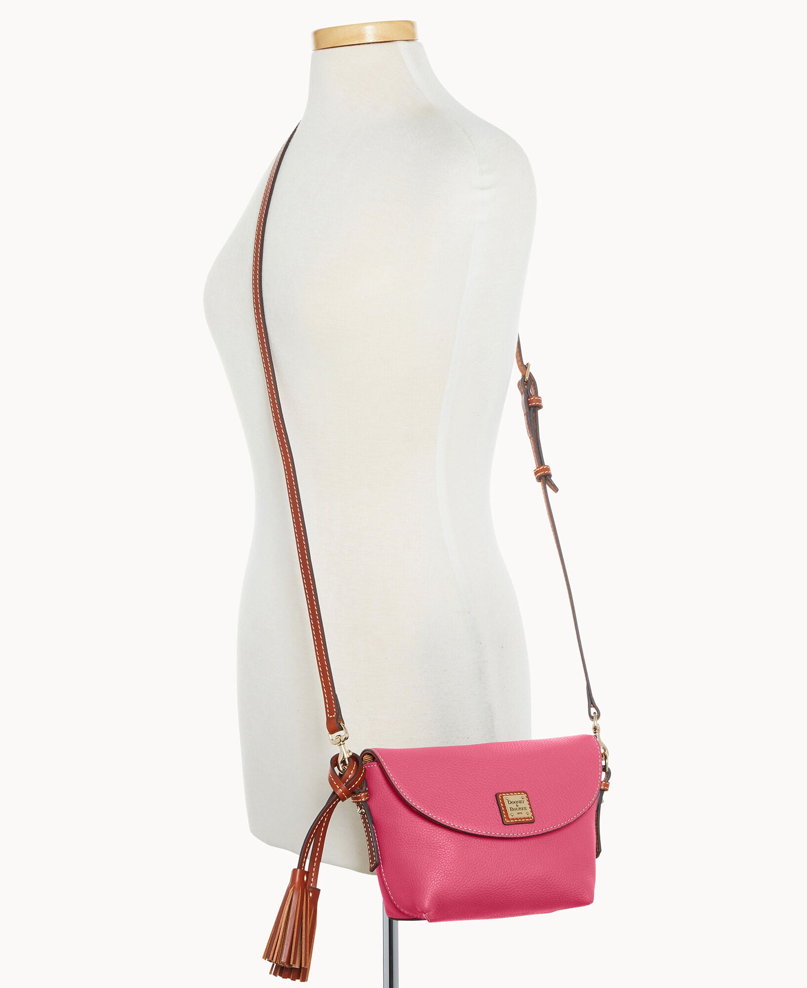 Pebble Grain Crossbody Saddle Bag - Image 15