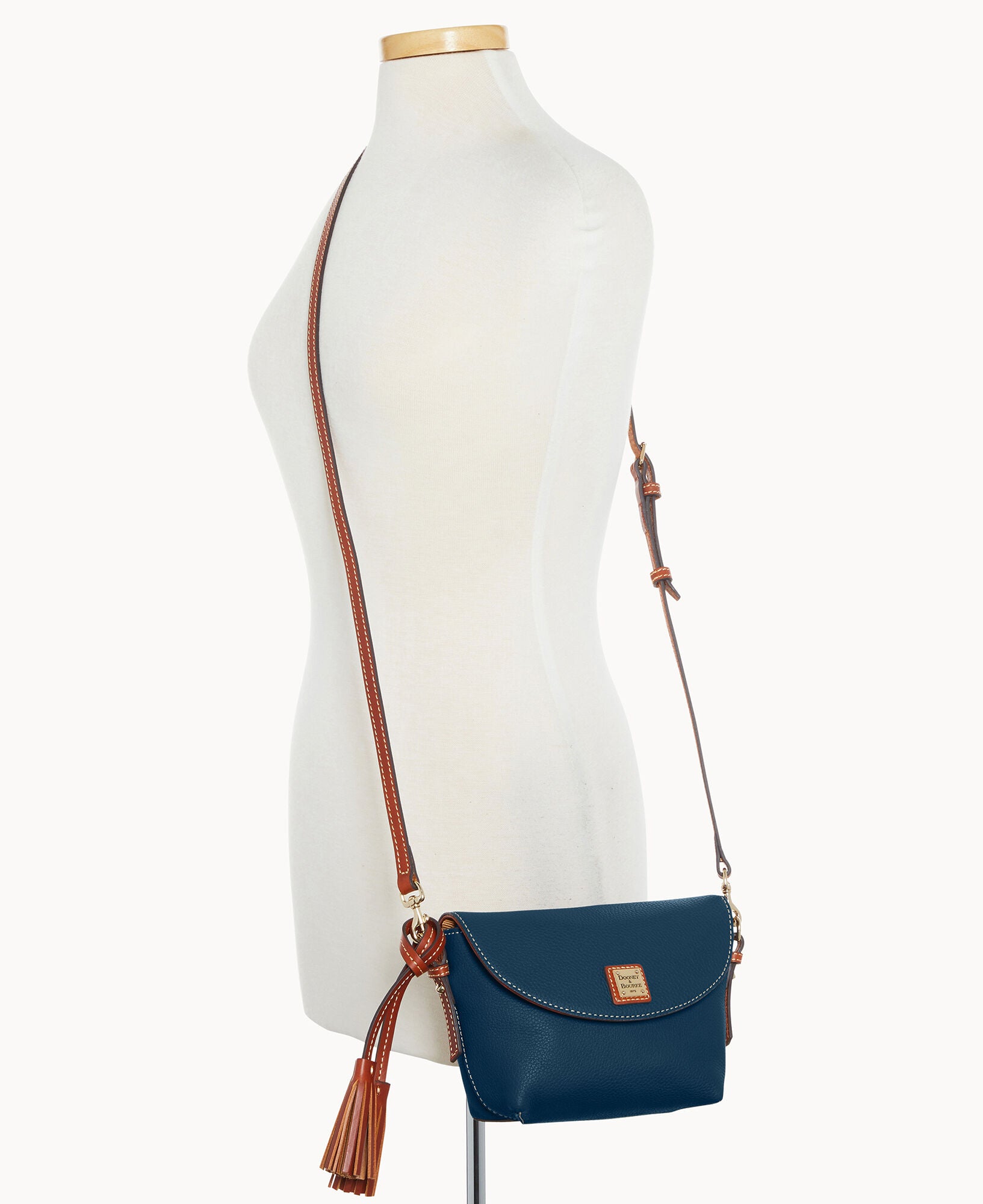 Pebble Grain Crossbody Saddle Bag - Image 19