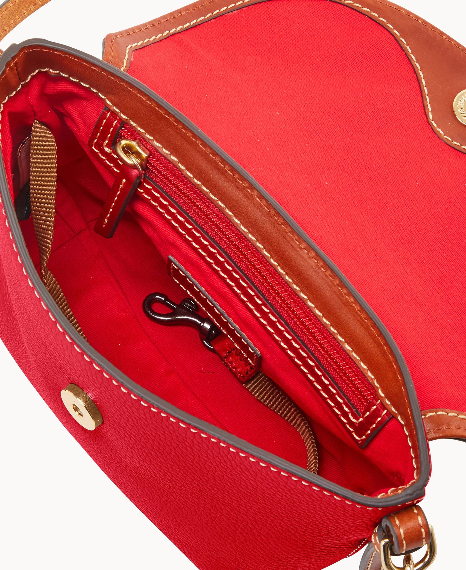 Pebble Grain Crossbody Saddle Bag - Image 22