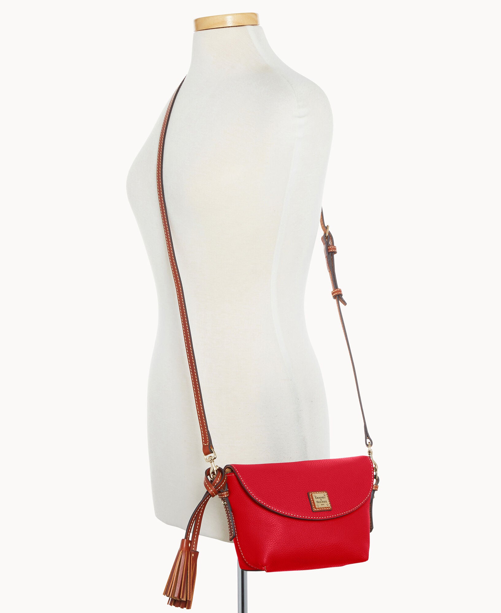 Pebble Grain Crossbody Saddle Bag - Image 23