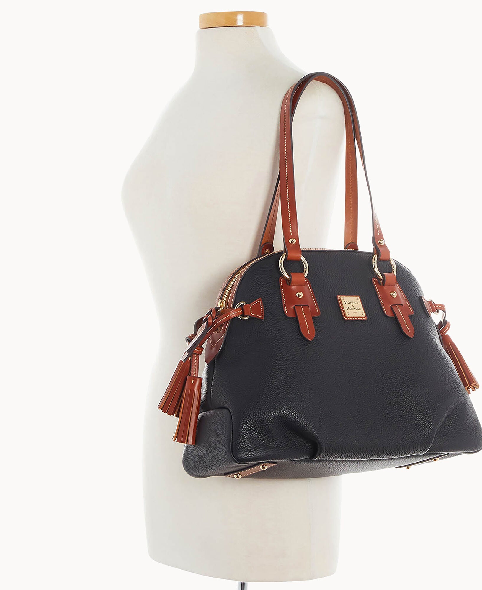 Pebble Grain Domed Satchel - Image 9