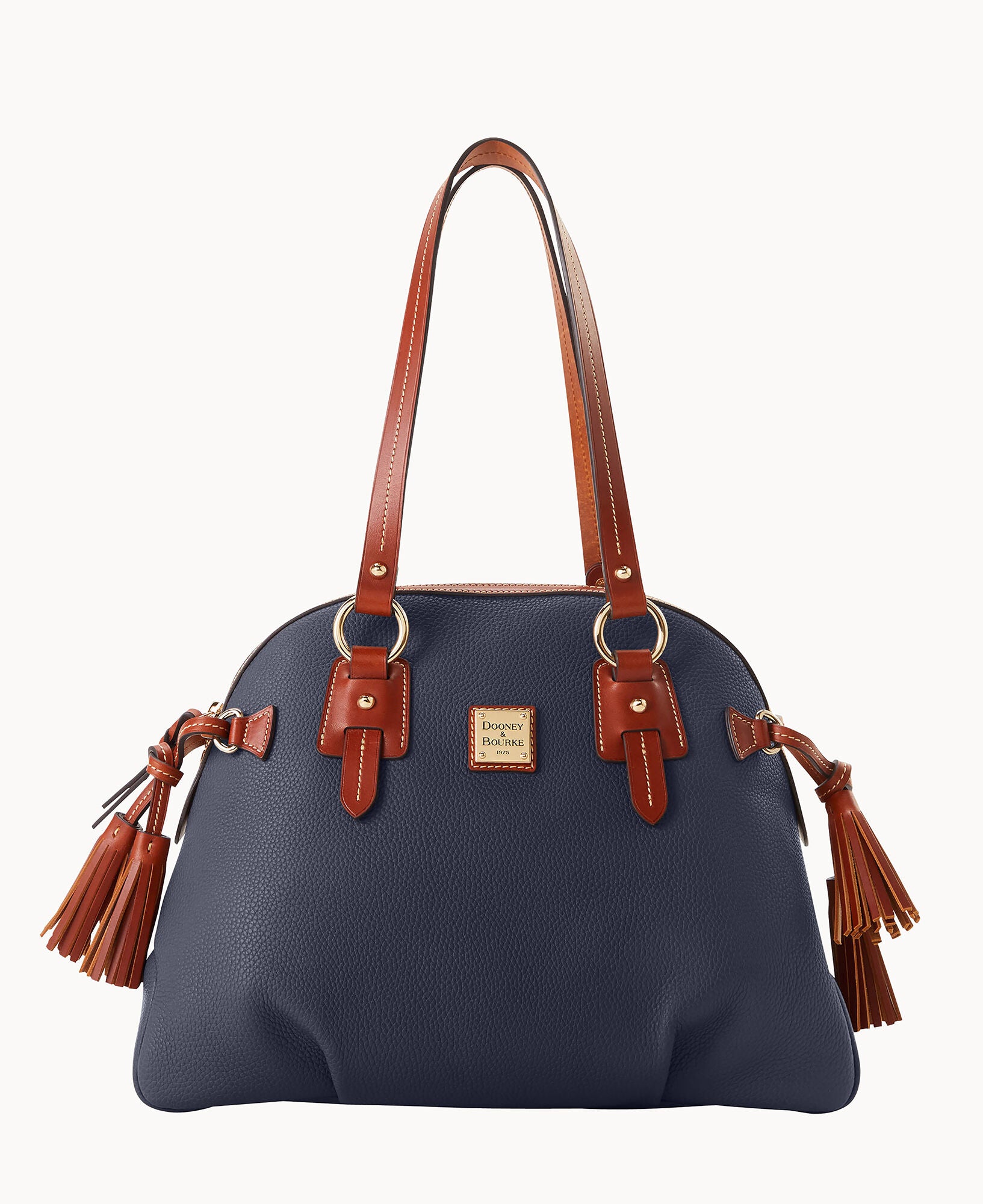 Pebble Grain Domed Satchel