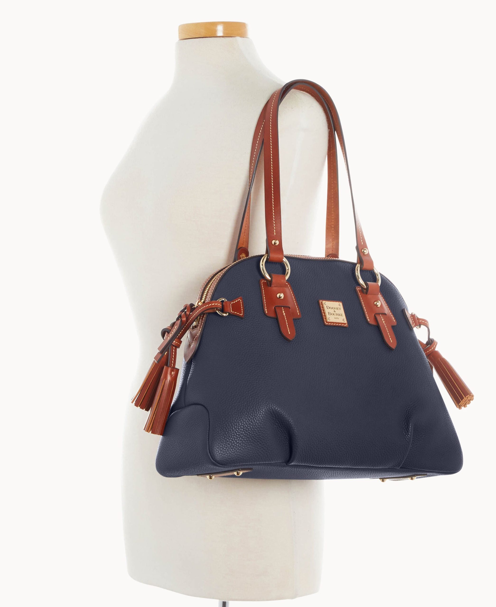 Pebble Grain Domed Satchel - Image 5