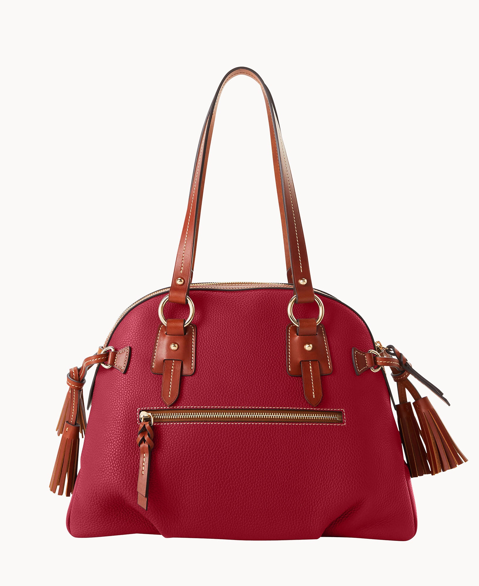 Pebble Grain Domed Satchel - Image 12