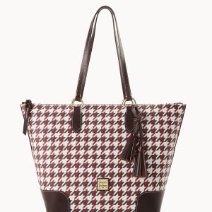 Houndstooth Career Tote