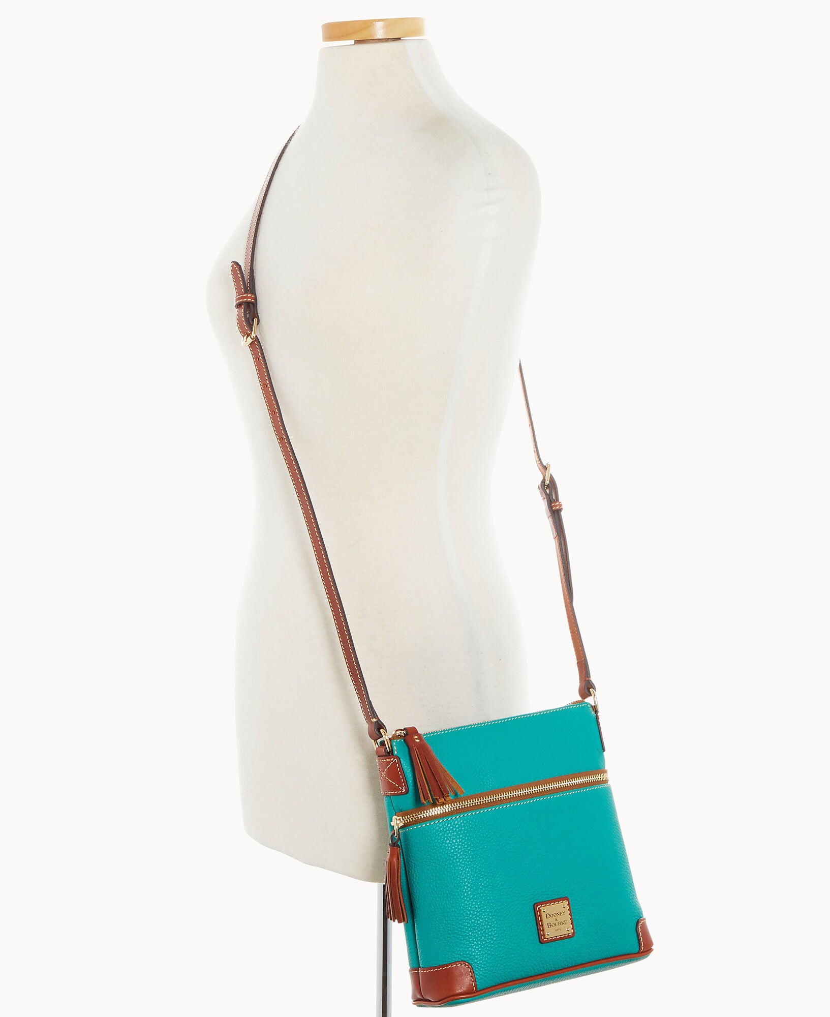 Pebble Grain Small Tassel Crossbody - Image 4