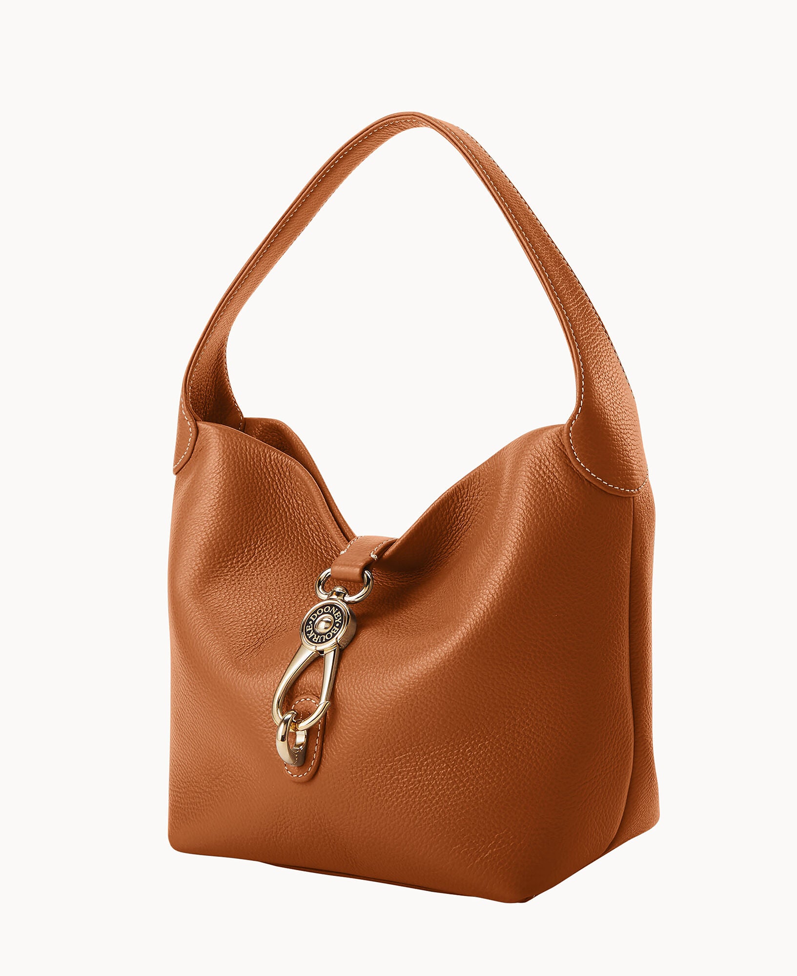 Lucca Leather Logo Lock Hobo - Image 30