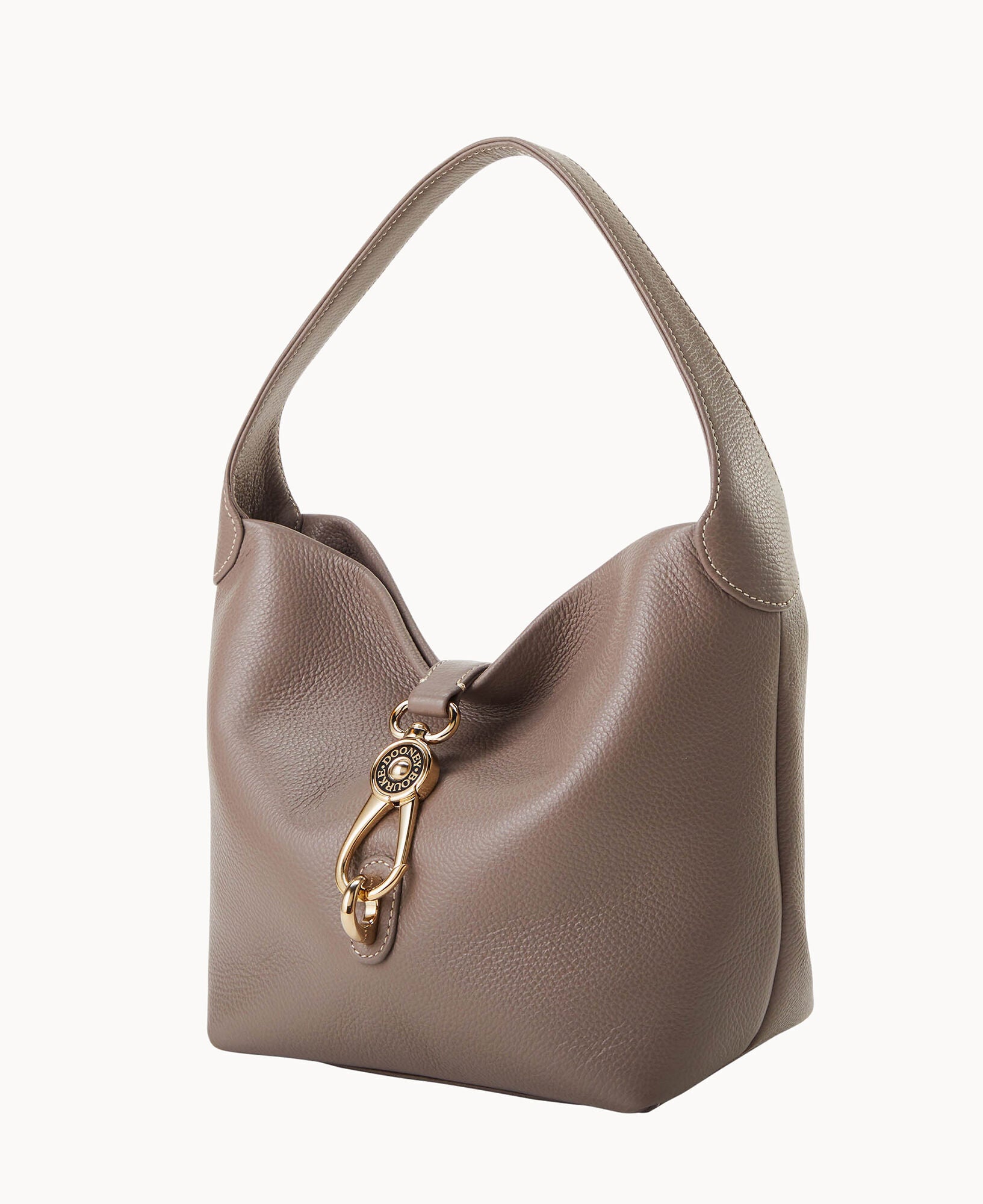 Lucca Leather Logo Lock Hobo - Image 14