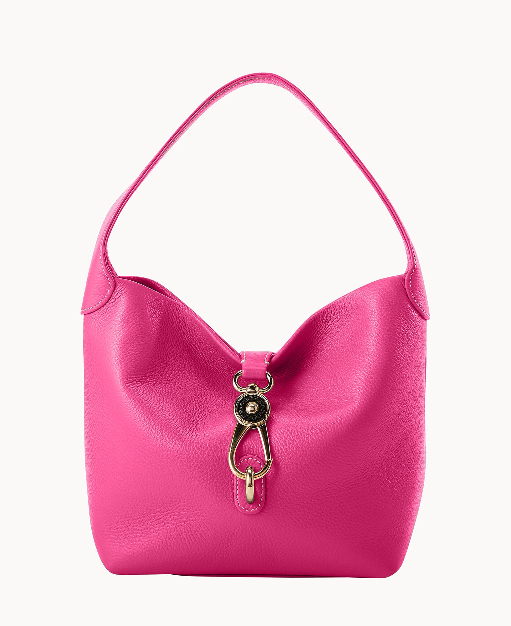 Lucca Leather Logo Lock Hobo - Image 5