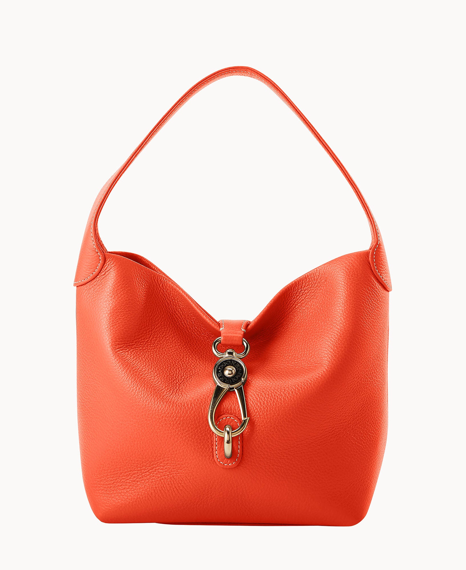 Lucca Leather Logo Lock Hobo - Image 9
