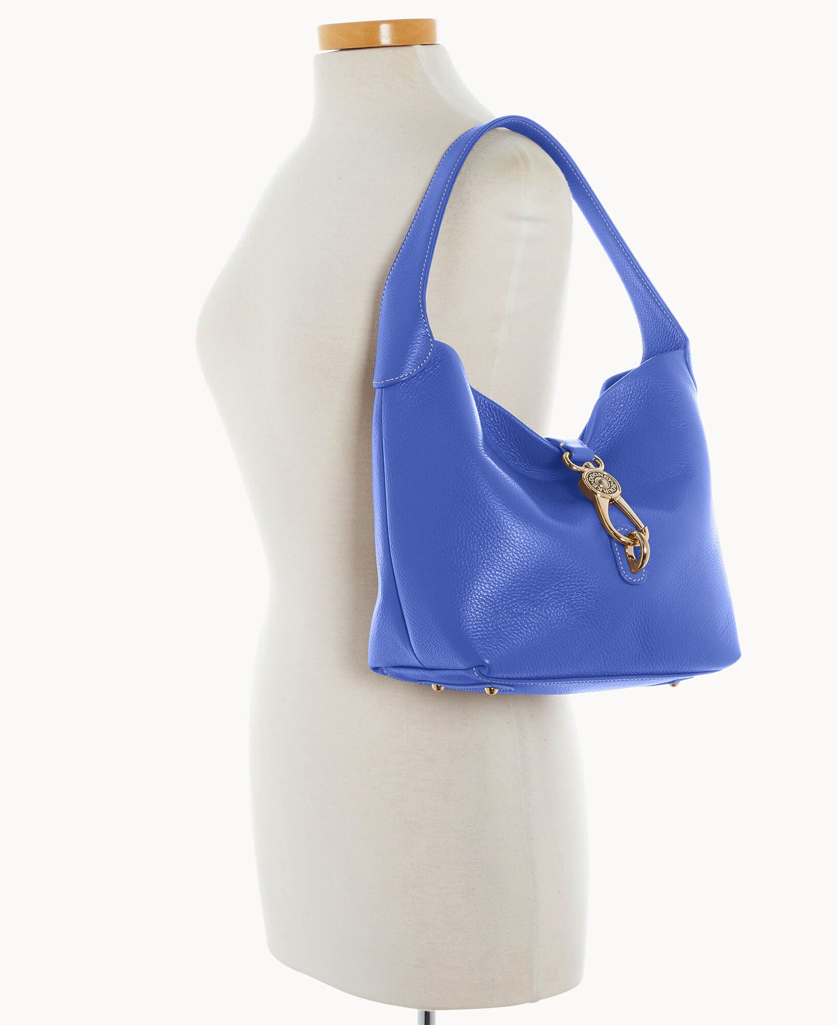 Lucca Leather Logo Lock Hobo - Image 24