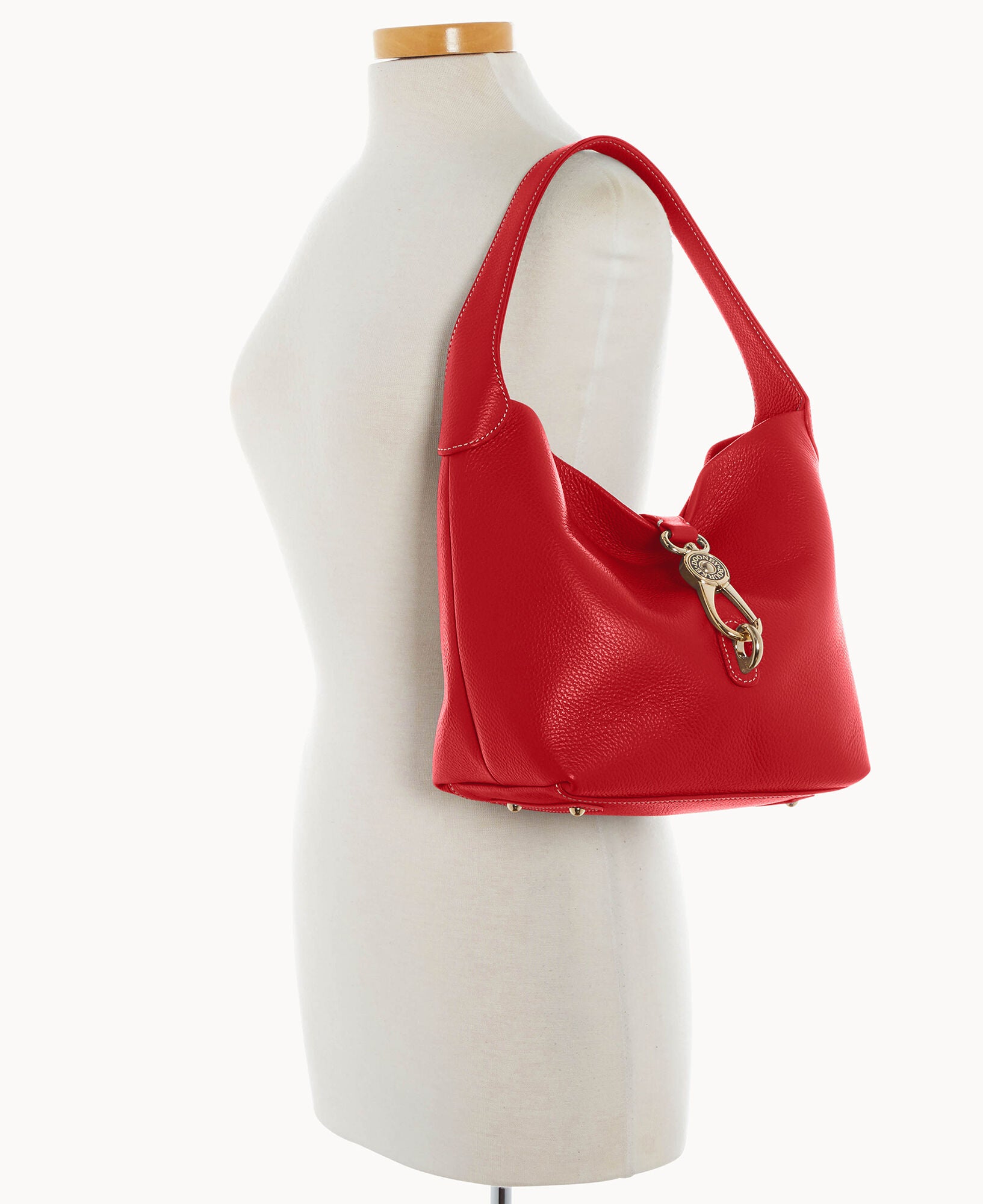 Lucca Leather Logo Lock Hobo - Image 4