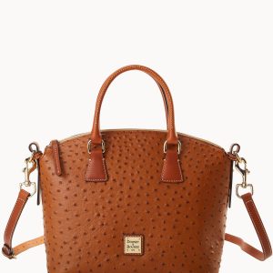 Ostrich Domed Satchel
