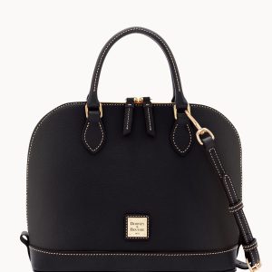 Pre-Loved Pebble Grain Zip Zip Satchel