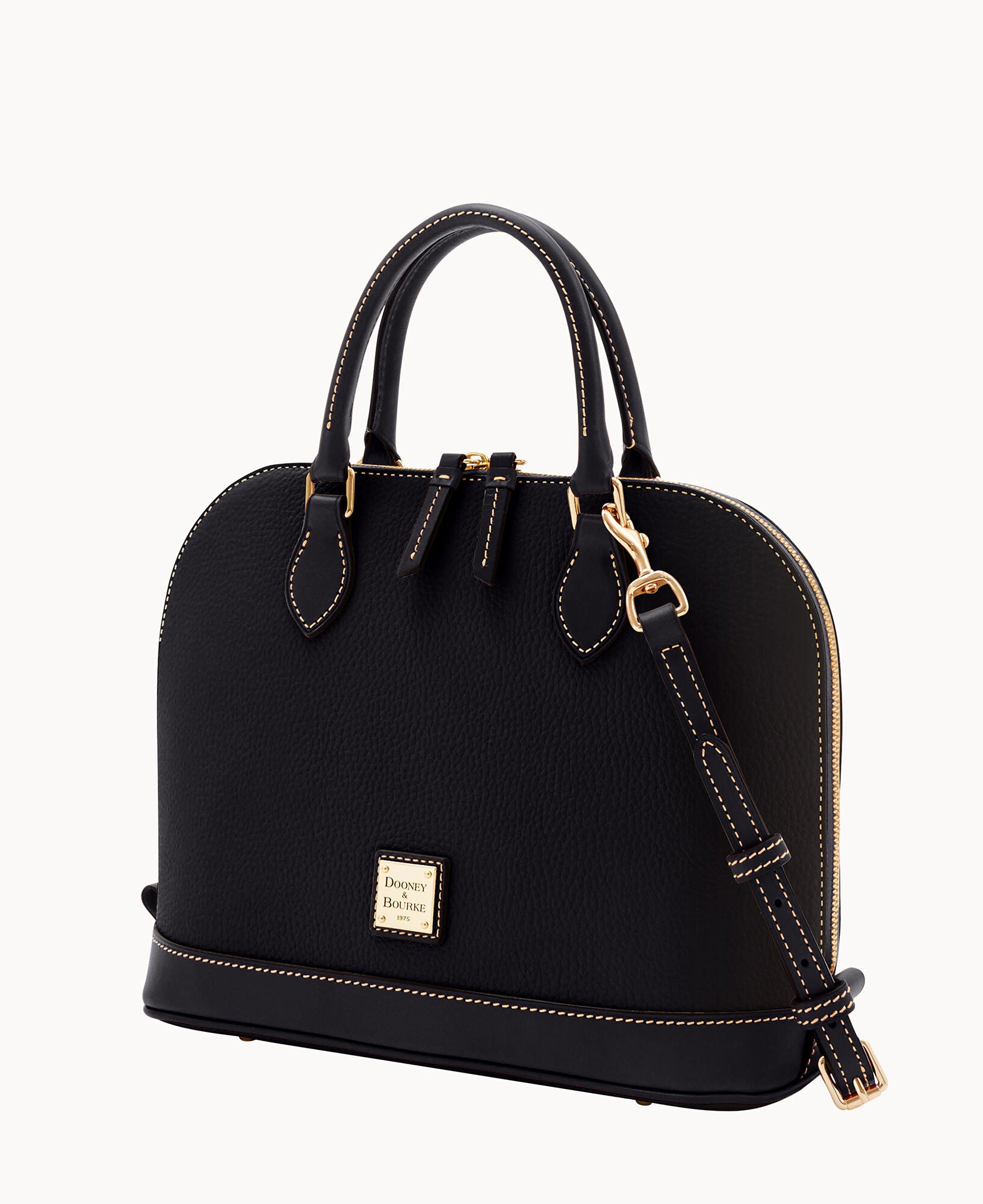 Pre-Loved Pebble Grain Zip Zip Satchel - Image 2