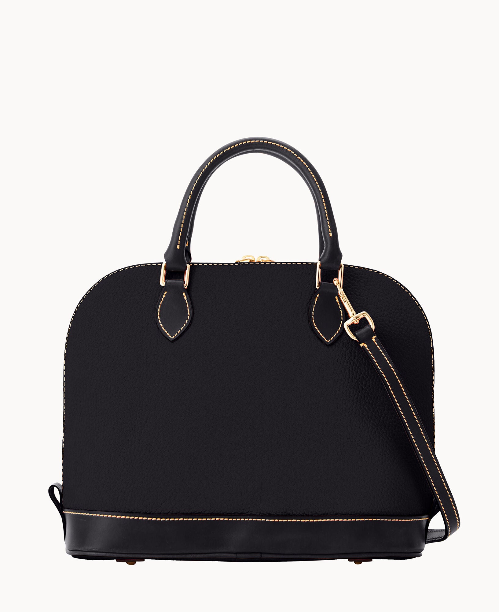 Pre-Loved Pebble Grain Zip Zip Satchel - Image 4