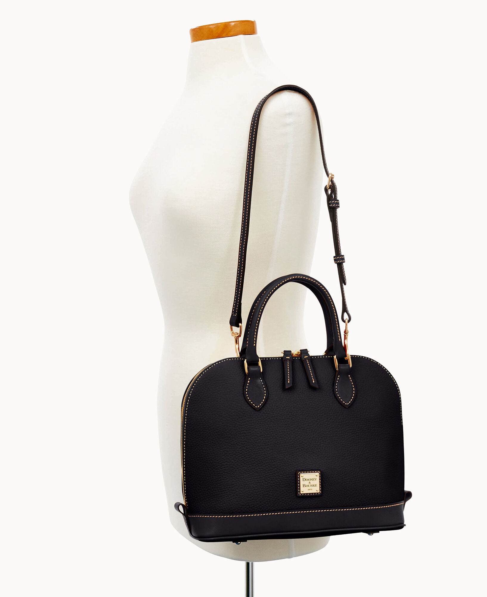 Pre-Loved Pebble Grain Zip Zip Satchel - Image 5