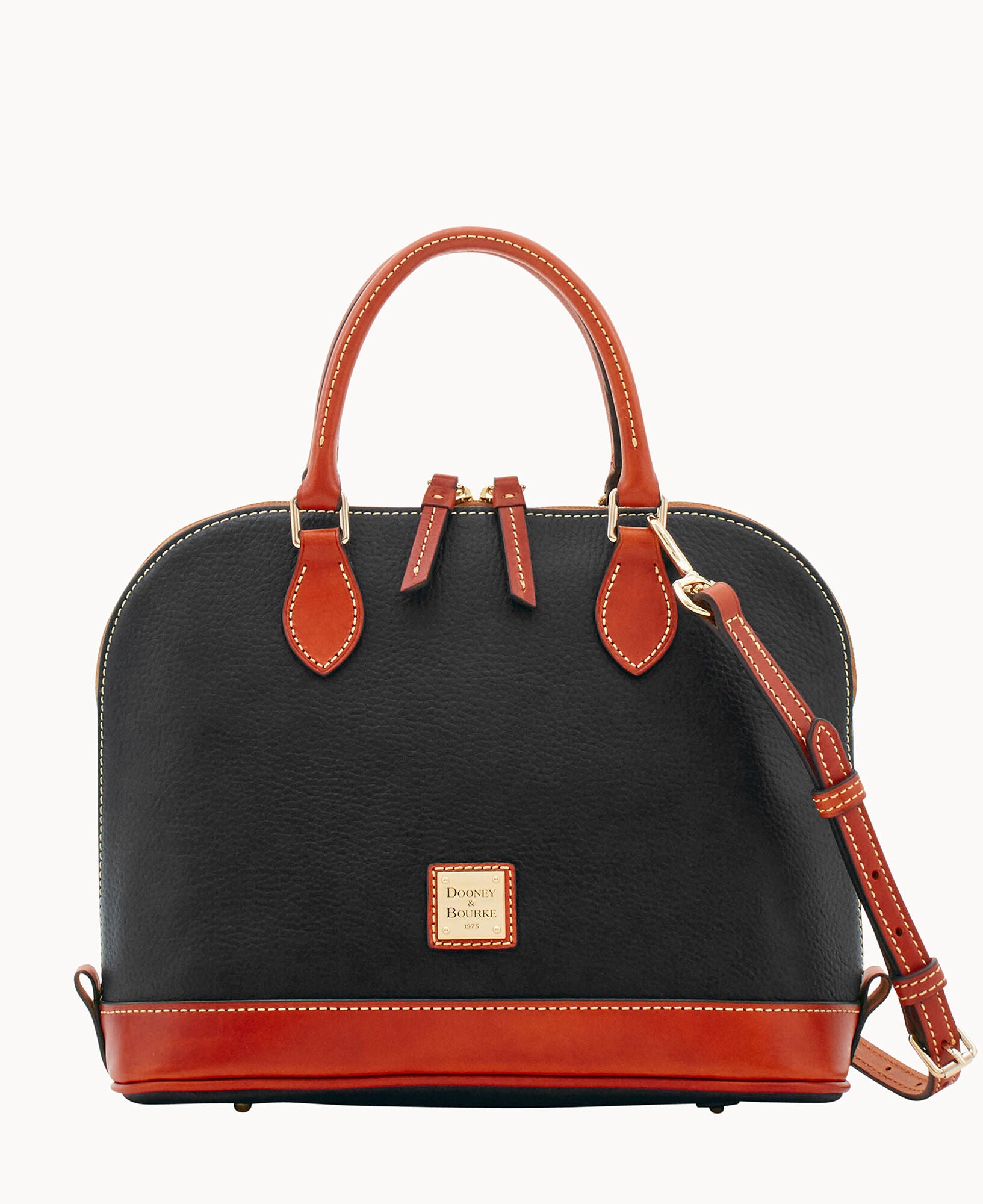 Pre-Loved Pebble Grain Zip Zip Satchel - Image 6